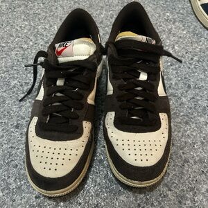 Nike Terminator Low Velvet Brown and White Athletic Shoes